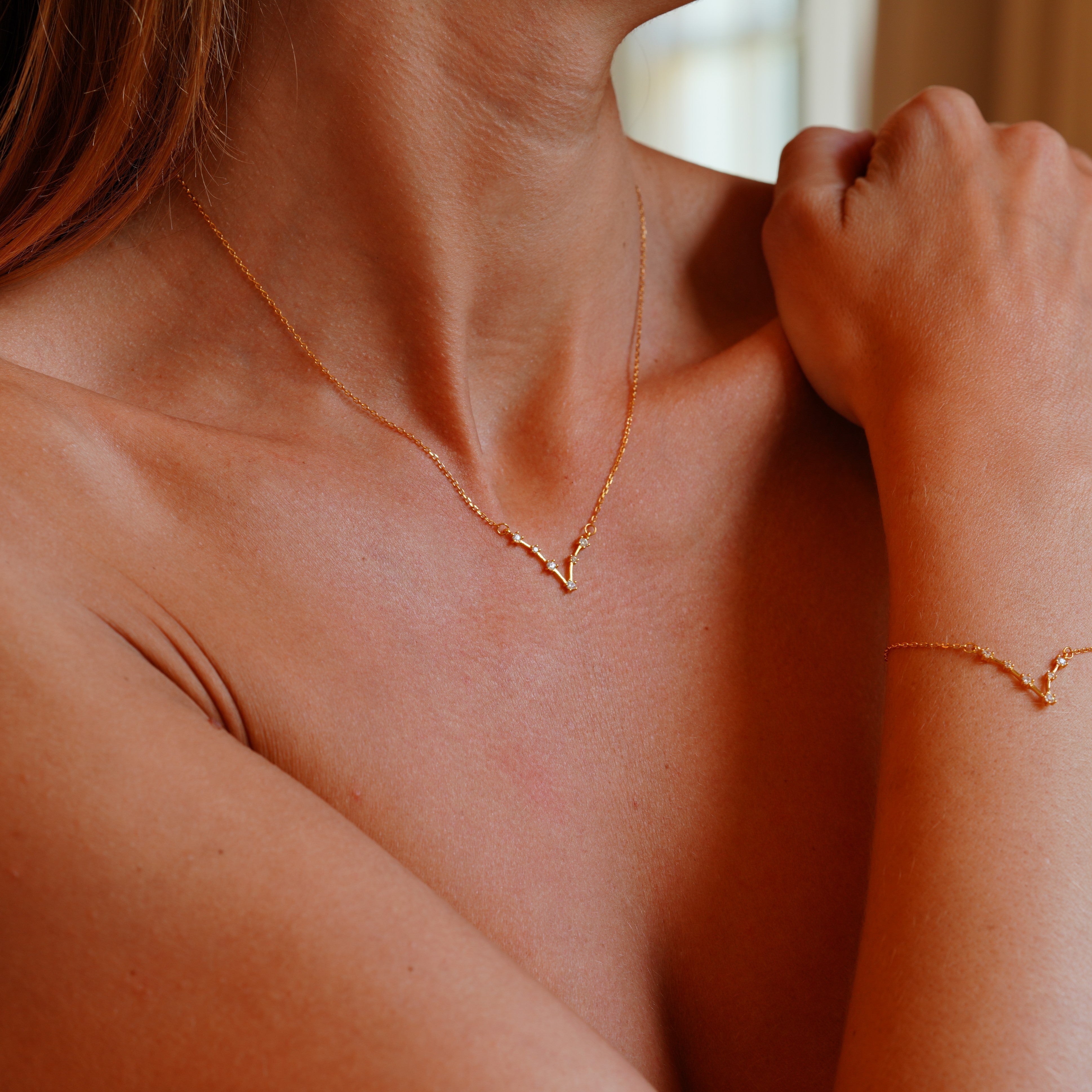 Pisces Zodiac Constellation Necklace