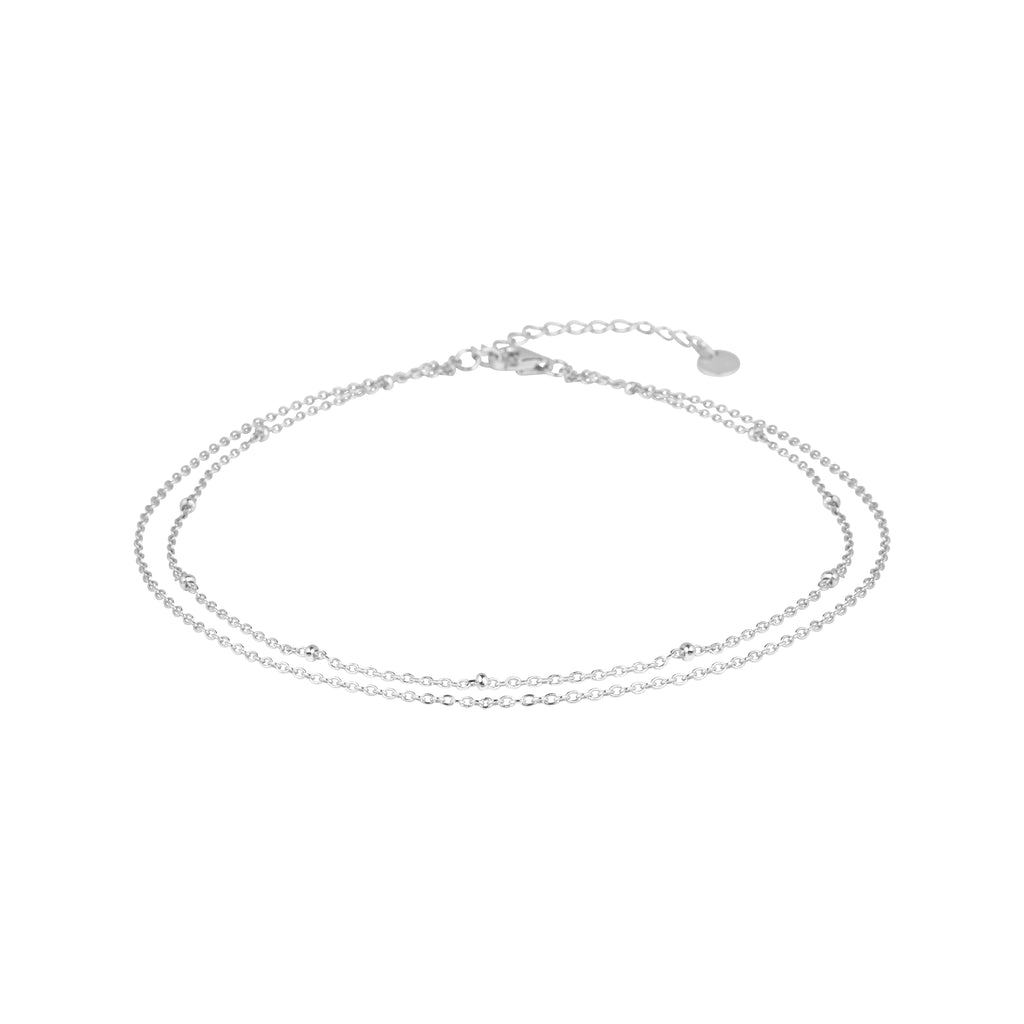 Satellite Double Chain Anklet