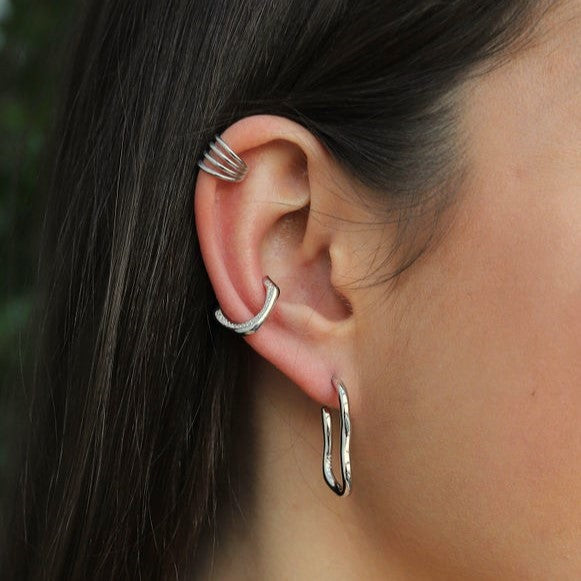 Ripple Hoop Earrings