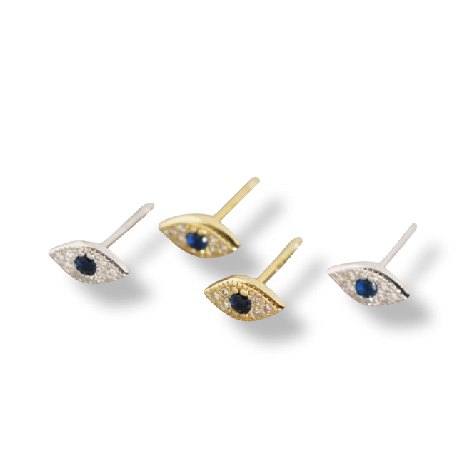 Blue Lucky Evil Eye Necklace & Earrings Gift Set