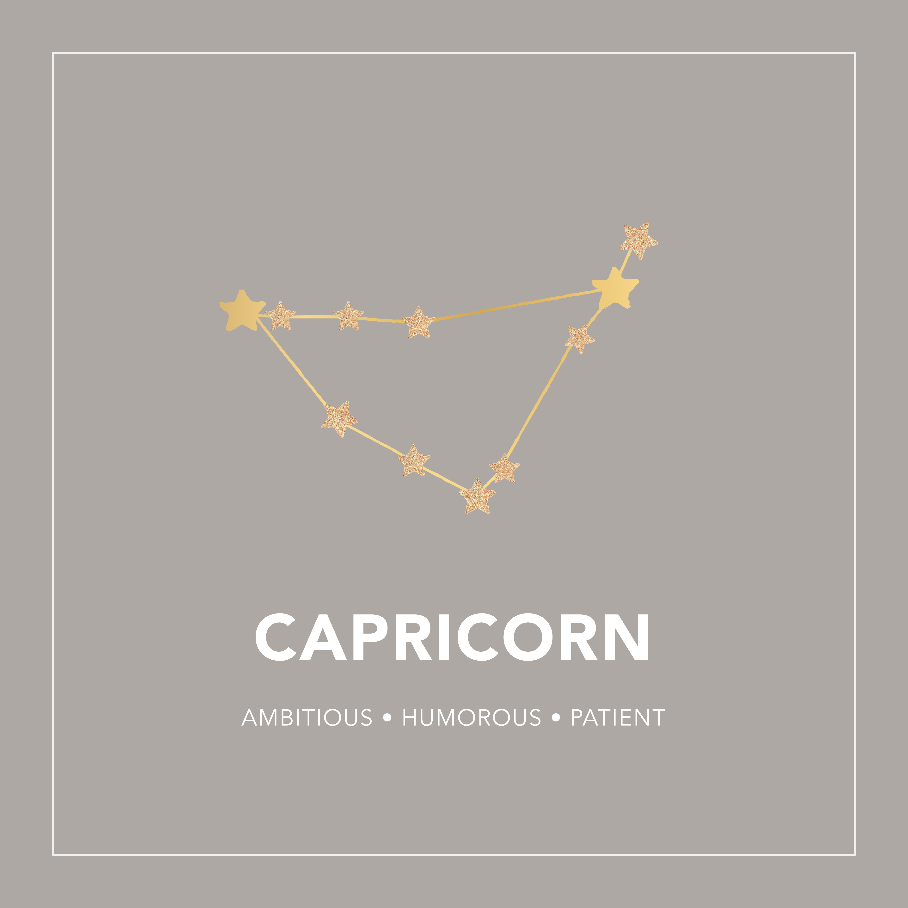Capricorn Zodiac Constellation Necklace