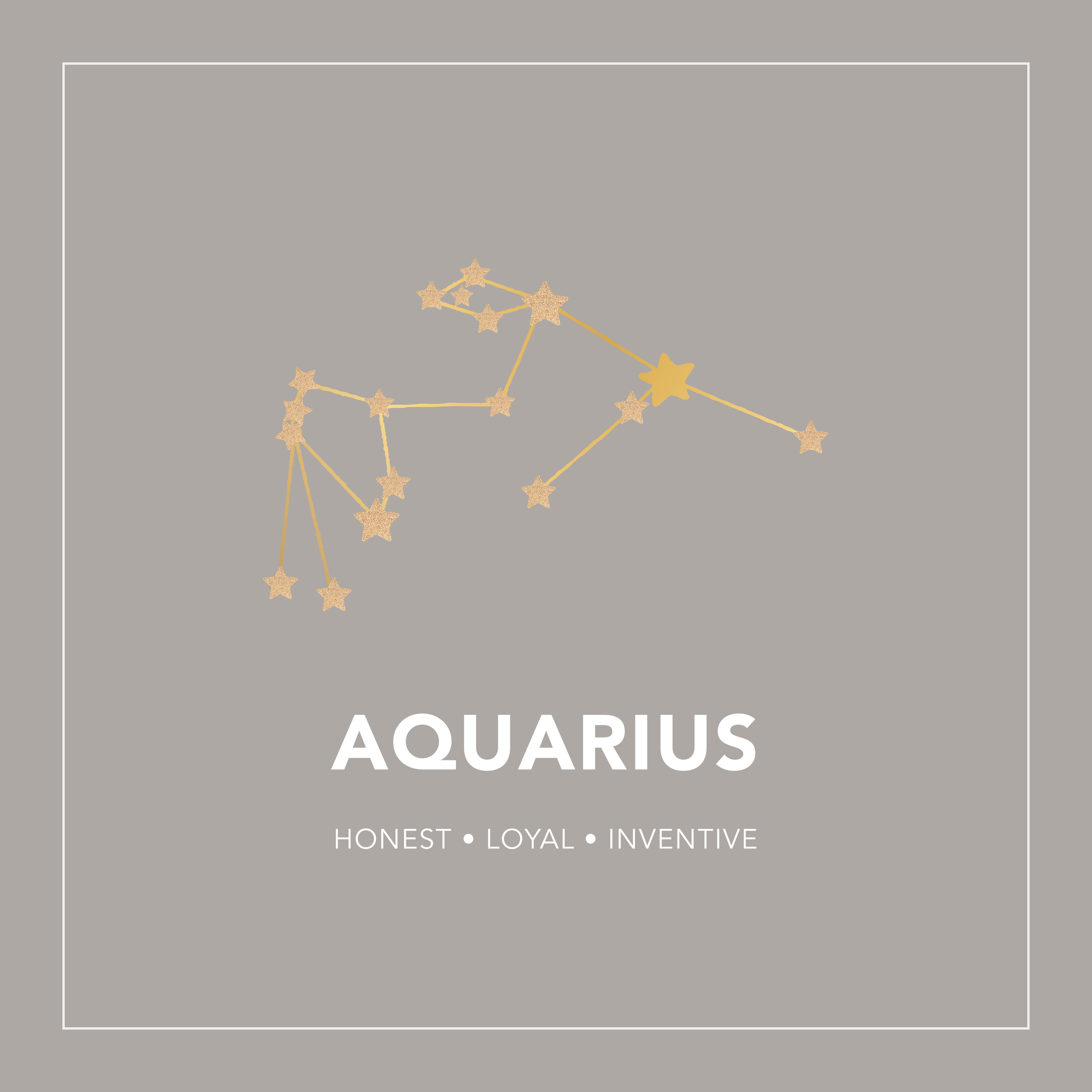 Aquarius Zodiac Constellation Earrings