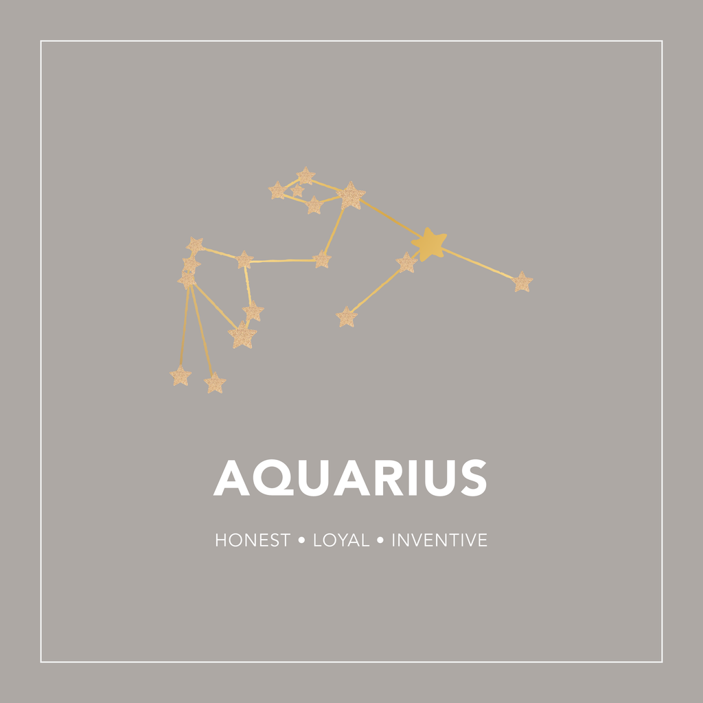 Aquarius Zodiac Constellation Earrings