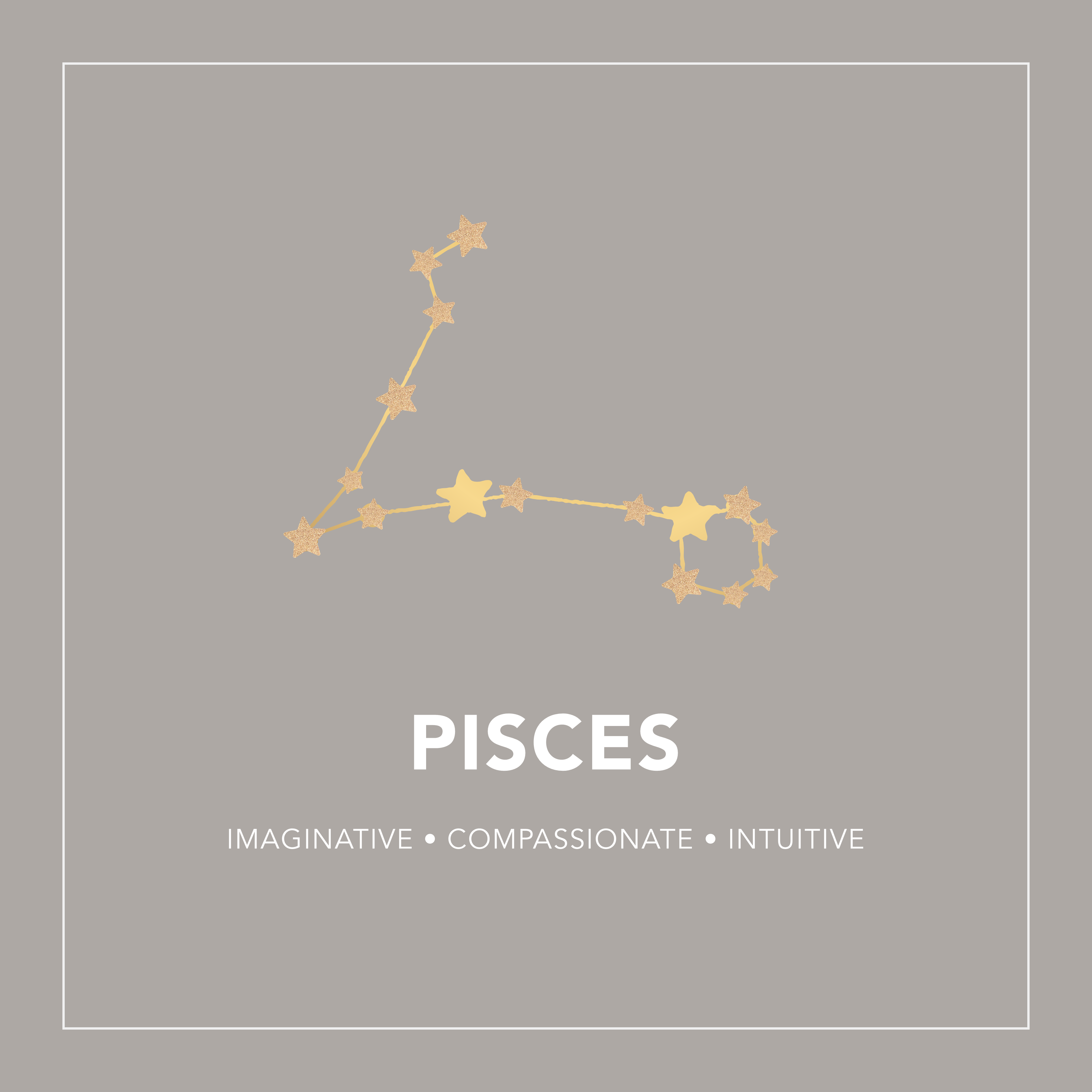 Pisces Zodiac Constellation Necklace