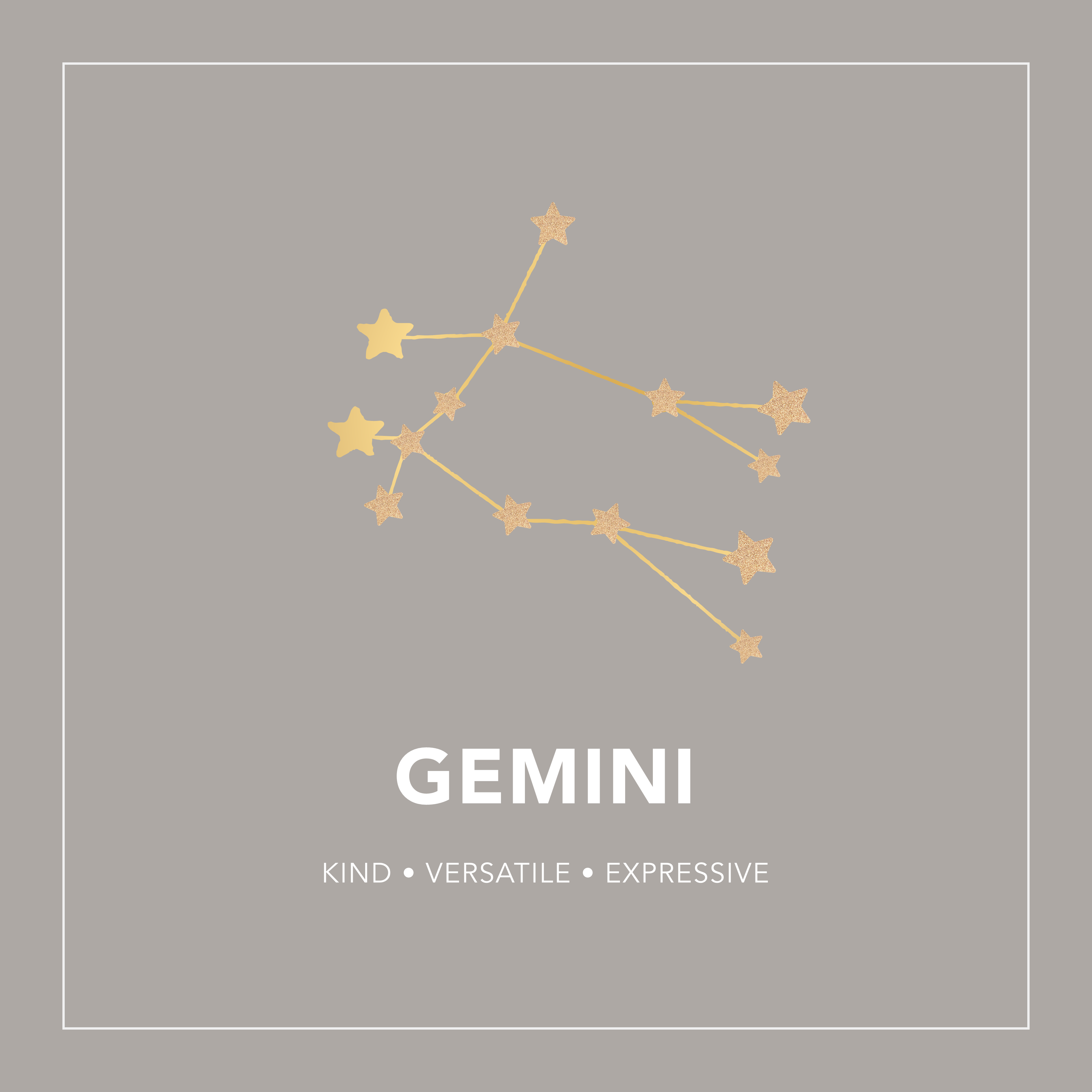 Gemini Zodiac Constellation Necklace