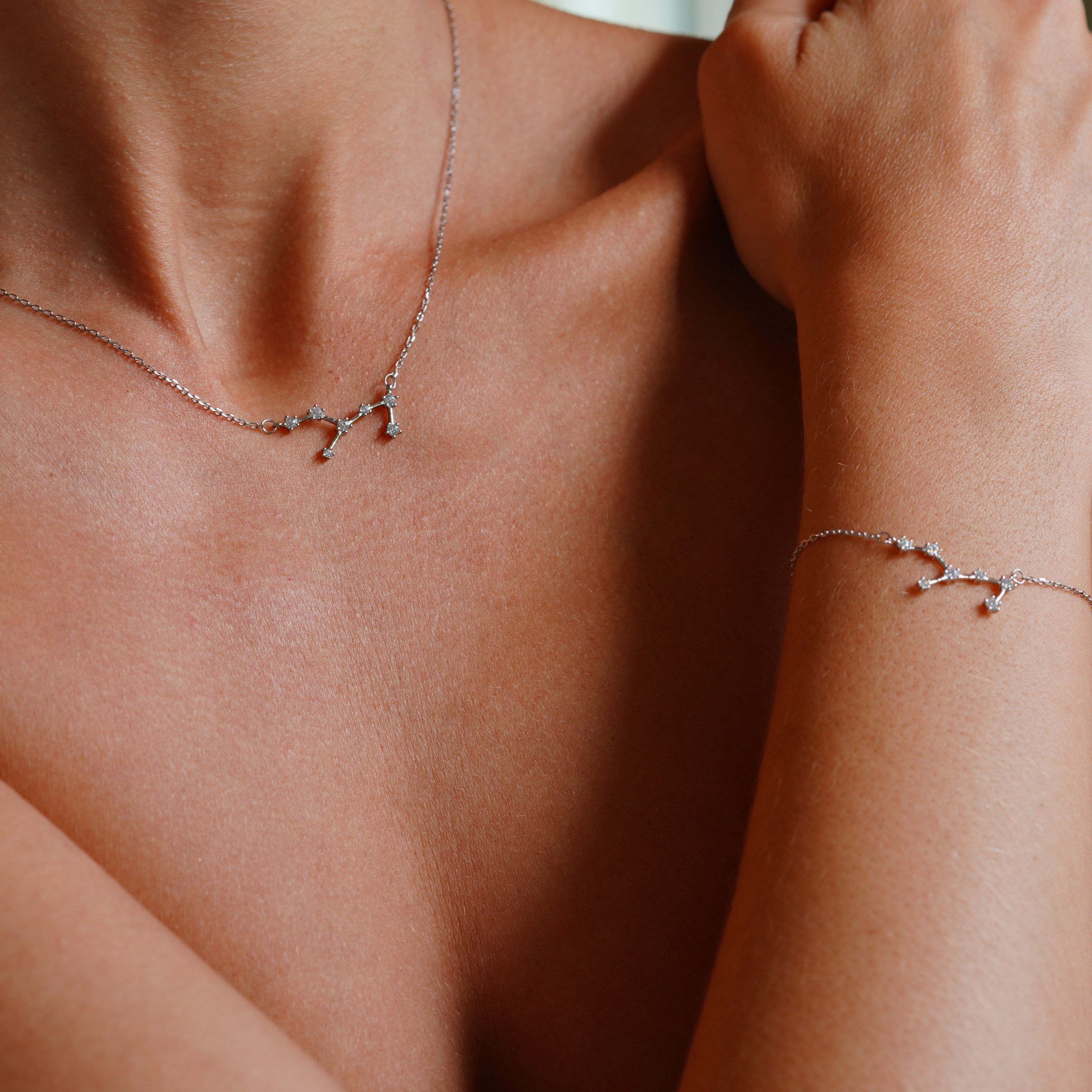 Virgo Zodiac Constellation Necklace